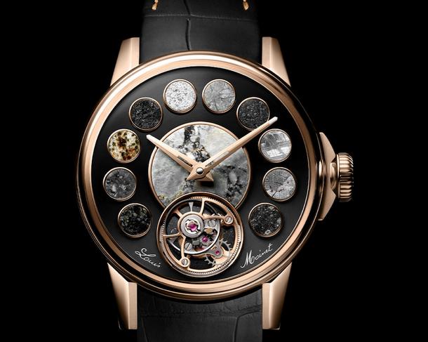 Эксклюзивные часы Louis Moinet поставили очередной мировой рекорд благодаря количеству метеоритов на циферблате